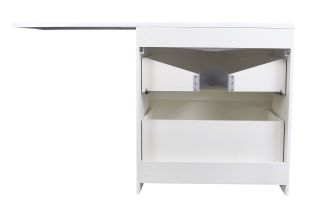 Тумба напольная под раковину Style Line "Даллас 140" СС-00002273 2 ящика, Люкс белая, PLUS под стиральную машинку